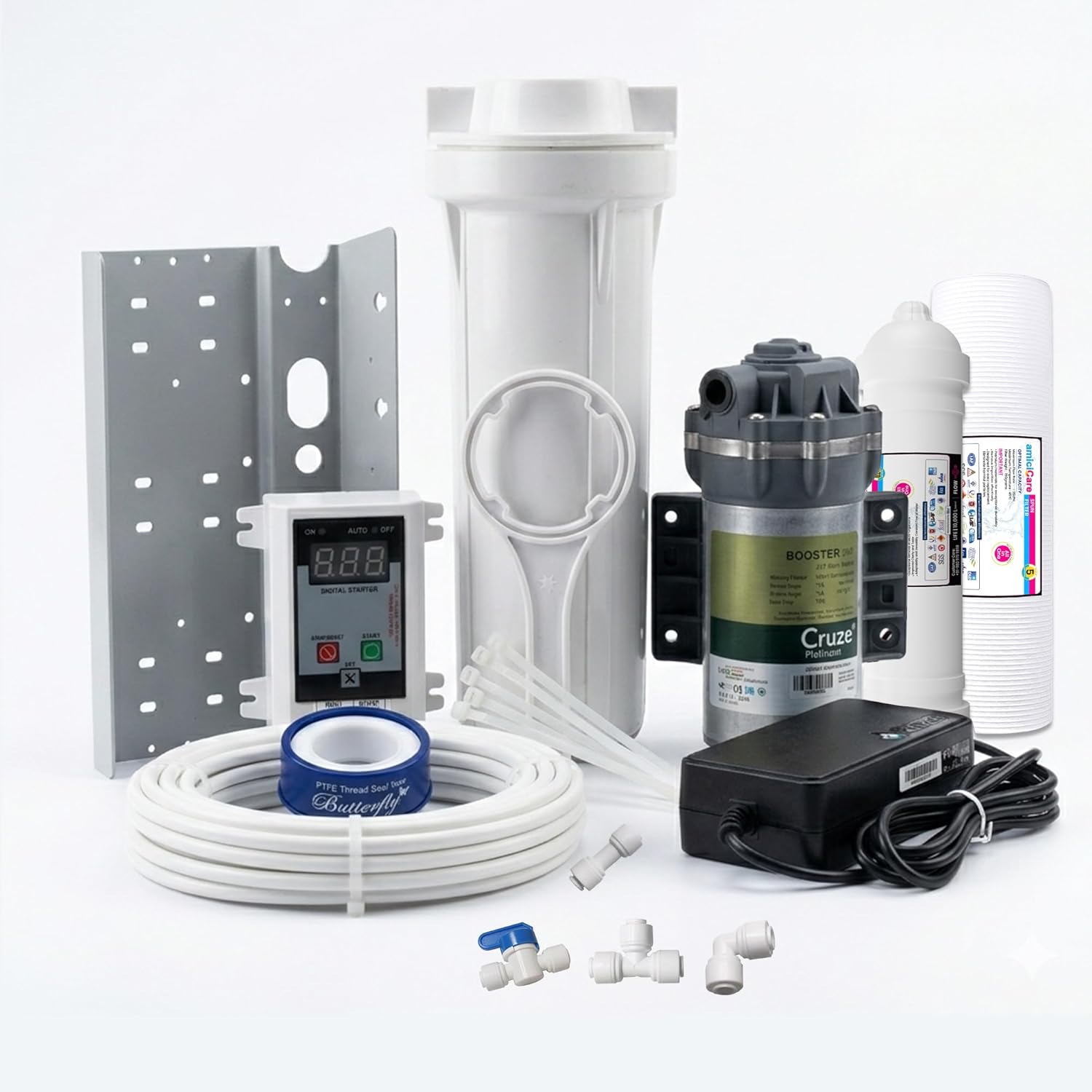 Fogger Kit with 20 Nozzles & 20m Pipe, Booster Pump 100GPD , Outdoor Misting System