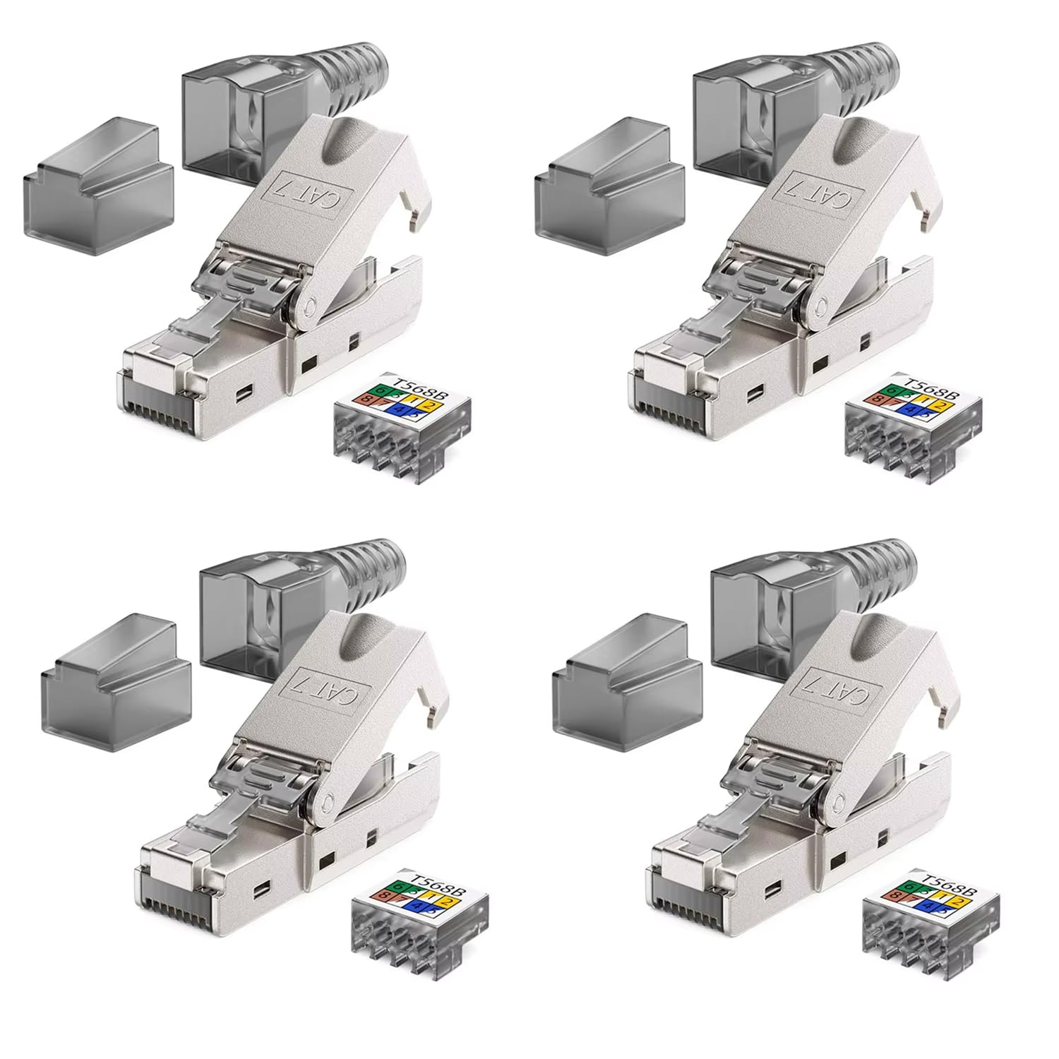 RJ45 CAT7 Reusable Ethernet Termination Plug Compatible with 22-23AWG, 6.0–8.0mm OD Tool-Free Design amiciKart c0tmiz-hs.myshopify.com