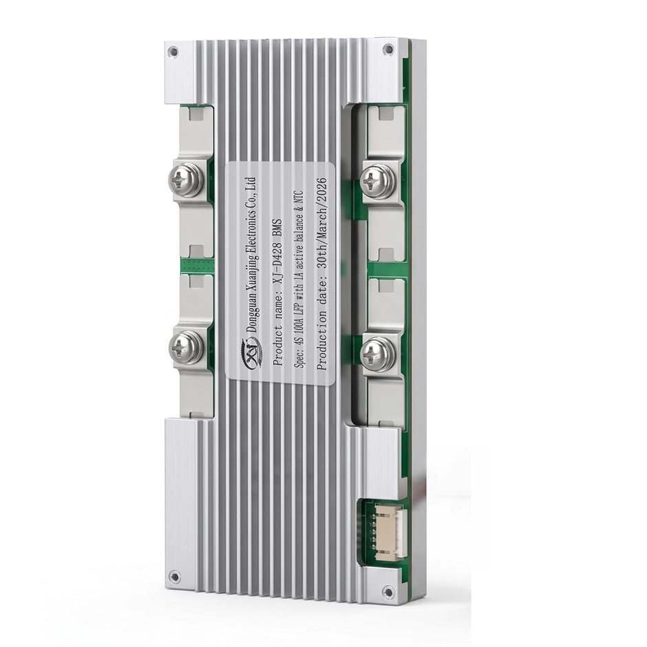 4S 12V 100A BMS for LiFePO4 Battery with 1A Active Balancer