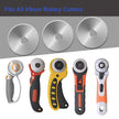 Useful Manual Sewing Roller Cutter Rotary Blade 45 mm with 10 Extra Blade for Quilters Sewing, Fabric, Paper, Leather