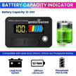 8–30V Battery Capacity Meter with USB/Type-C for 12V/24V LiFePO4 & Lead-Acid – Car/Bike Use