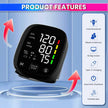 Wrist Blood Pressure Monitor, Type-C Rechargeable BP Machine Stores 99 * 2 Readings for 2 Users