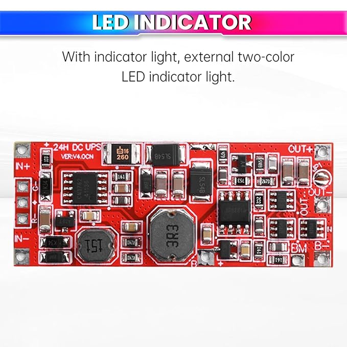 DC 12V/15V UPS Power Supply Module – 24W Backup with Step-Up Converter & Battery Protection amiciKart