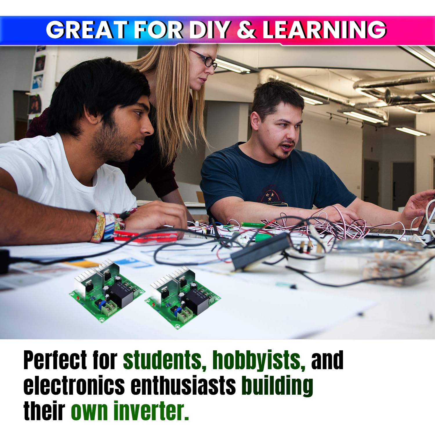 300W Inverter Driver Board | 12V DC to 220V AC Low Frequency Power Converter Module amiciKart