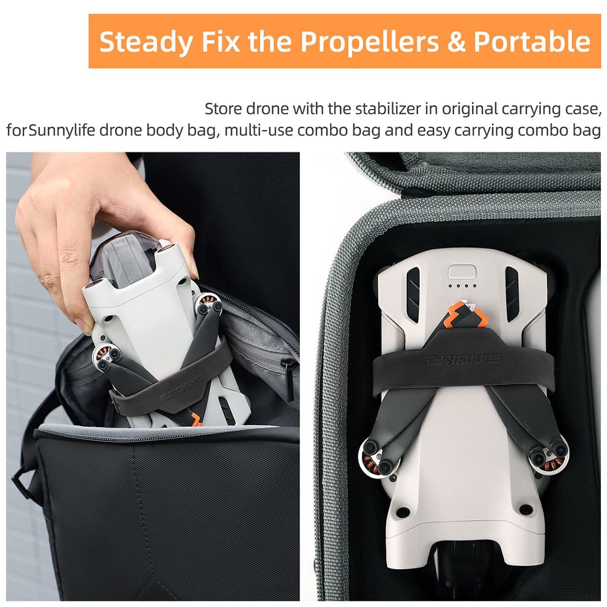 Propeller Holder for DJI Mini 3 Pro, Silicone Belt Wings Guard Strap Drone Accessories