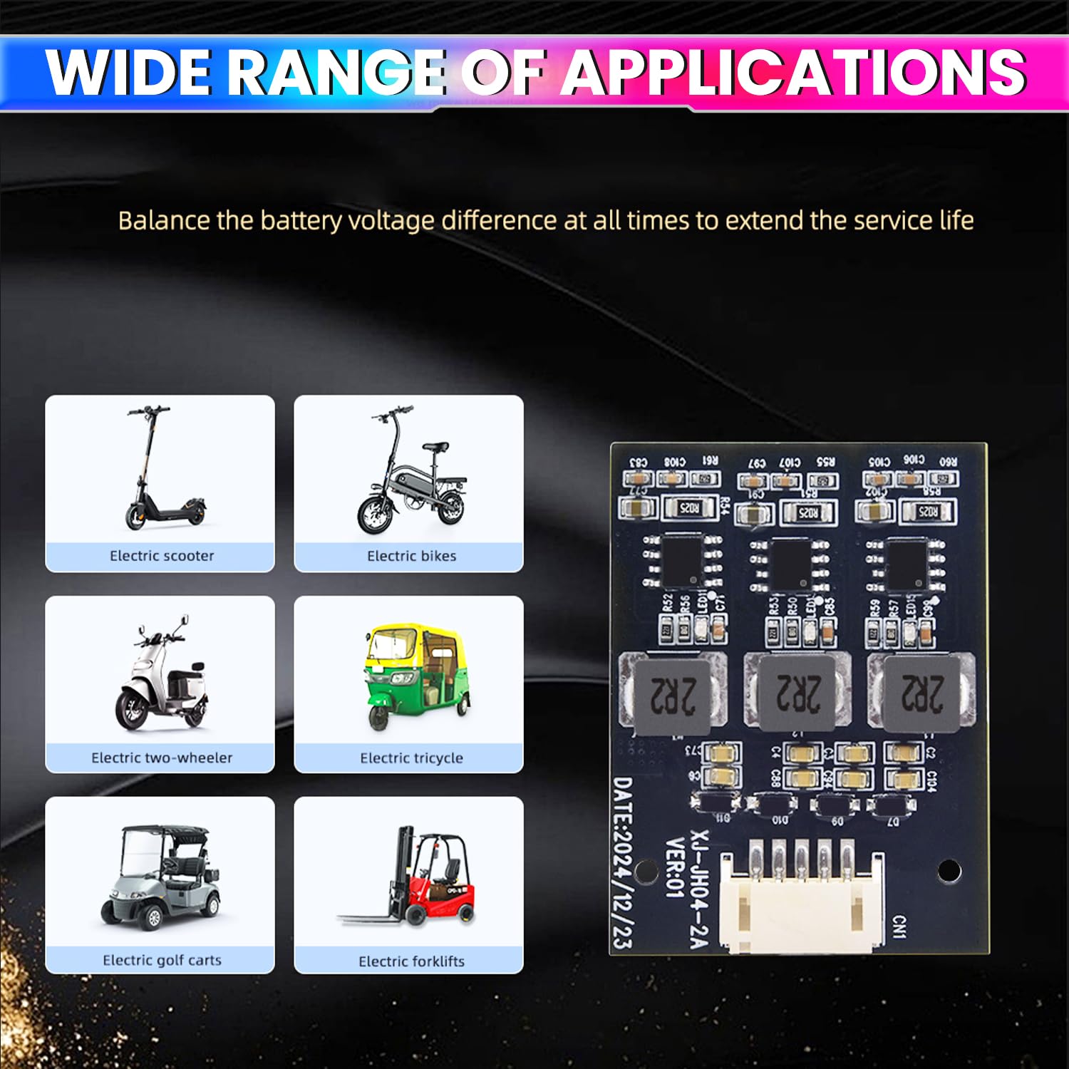 4S 2A Active Energy Balancer Board – Inductive Voltage Energy Equalization for LiFePO4 / Li-ion / Lipo / LTO Battery Packs (2.8V–4.2V) amiciKart
