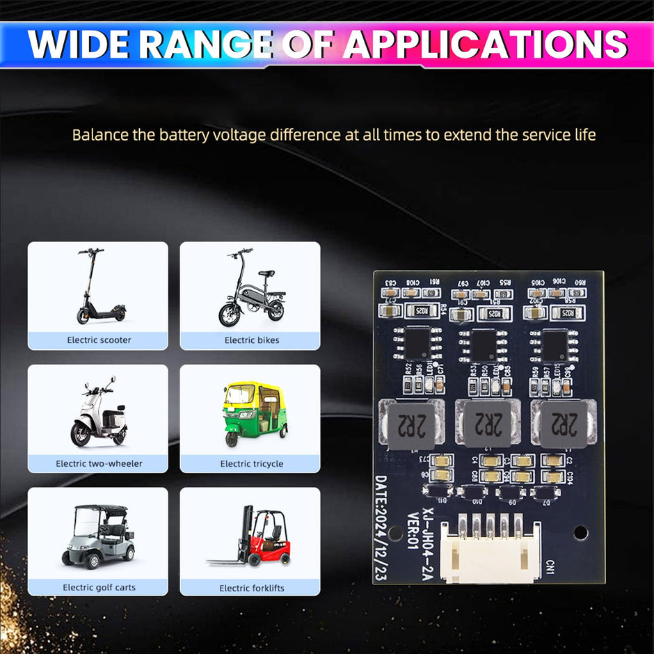 4S 2A Active Energy Balancer Board – Inductive Voltage Energy Equalization for LiFePO4 / Li-ion / Lipo / LTO Battery Packs (2.8V–4.2V) amiciKart