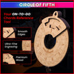amiciSound Circle of Fifth Wheel for Music Theory Reference, Wooden Melody Tool for Song-Writer Musician