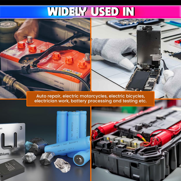 Battery Internal Resistance Tester, 4-Wire Voltage & Resistance Test for Lead, Li, Ni-Cr Batteries (100V, 200Ω)
