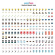 Switch Board Stickers – 42 Designs with 442 Icons, Water-Resistant Self-Adhesive Labels