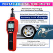 amiciSmart ABS Plastic 2 In 1 Digital Tachometer Laser Rpm Tester Handheld Rotation Speed Measuring Meter With 9V Battery And 99,999 Rpm Count, Red