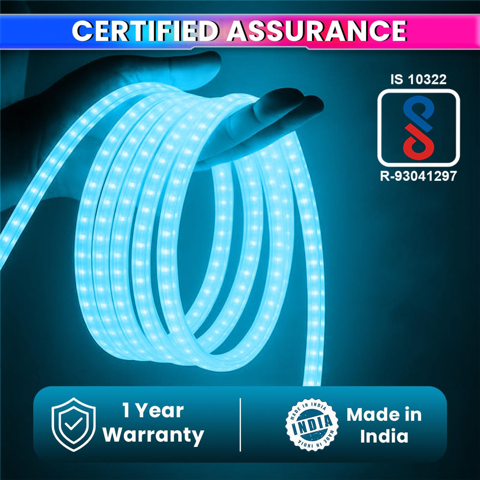 ICE-BLUE Waterproof LED Rope Light for Home, Garden, Events & Décor Flexible Decorative Strip Light 18M amiciKart c0tmiz-hs.myshopify.com