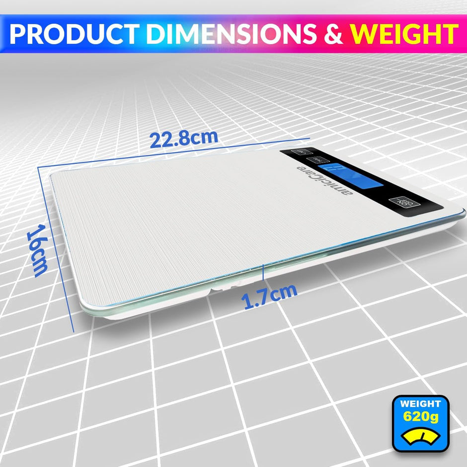 Digital Food Nutrition Measurement Scale (5g~15kg), 1g Precision, AiFresh Mobile App