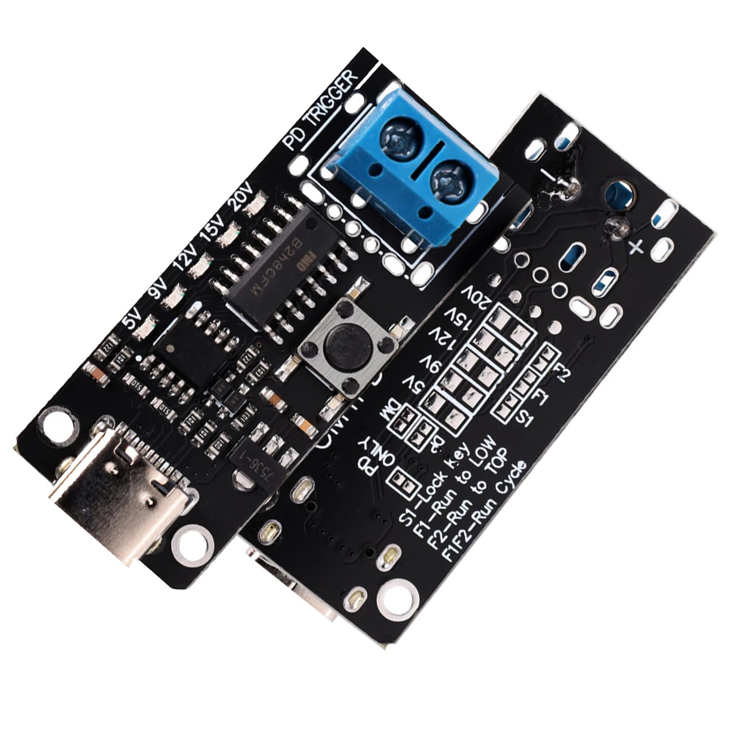 USB-C PD Trigger Module 100W | 5V-20V Adjustable Output | amiciKart