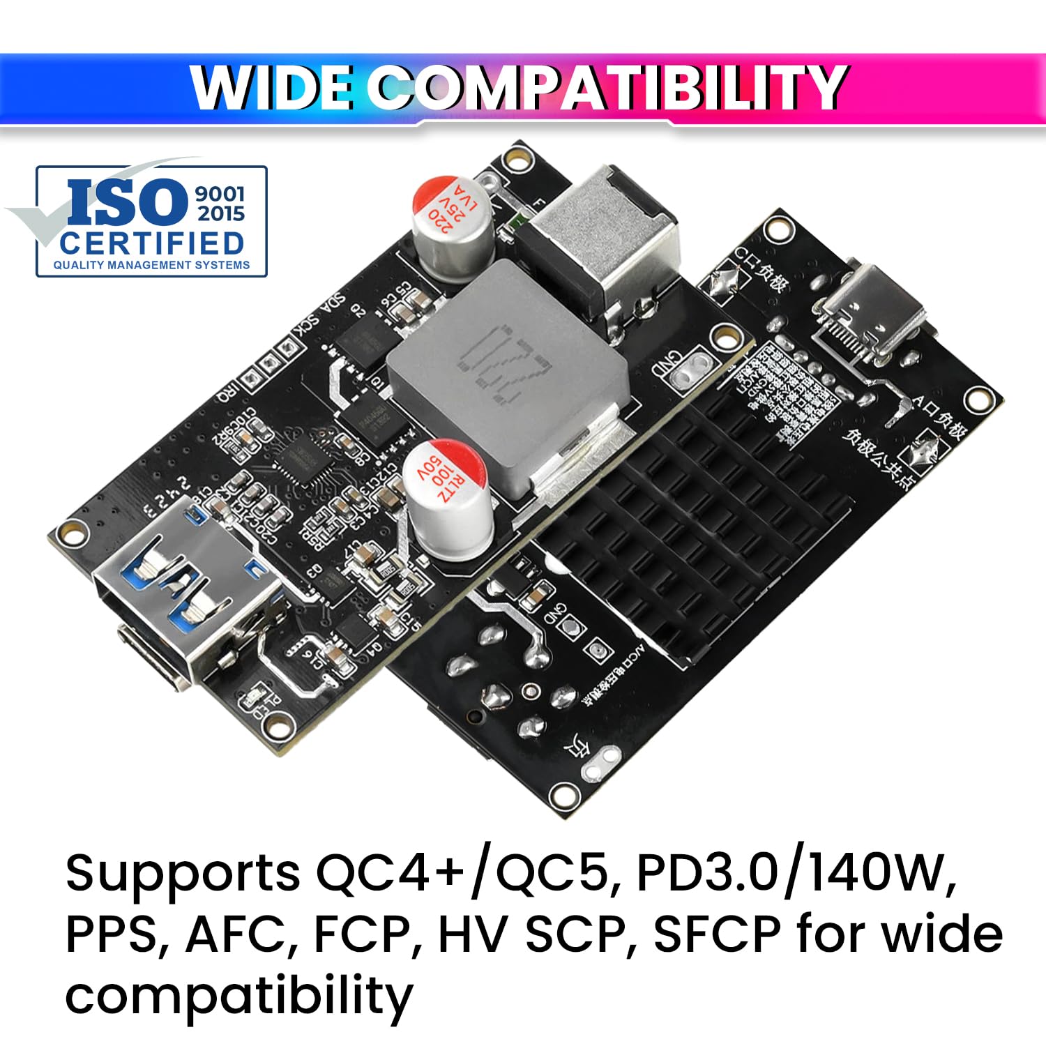 140W USB-C Fast Charging & Discharging Module Supports 2S–6S Lithium Batteries Smart Protection