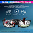 amiciVision 3D Glasses for DLP Link 3D Projectors, 144Hz Active Shutter 3D Eyewear