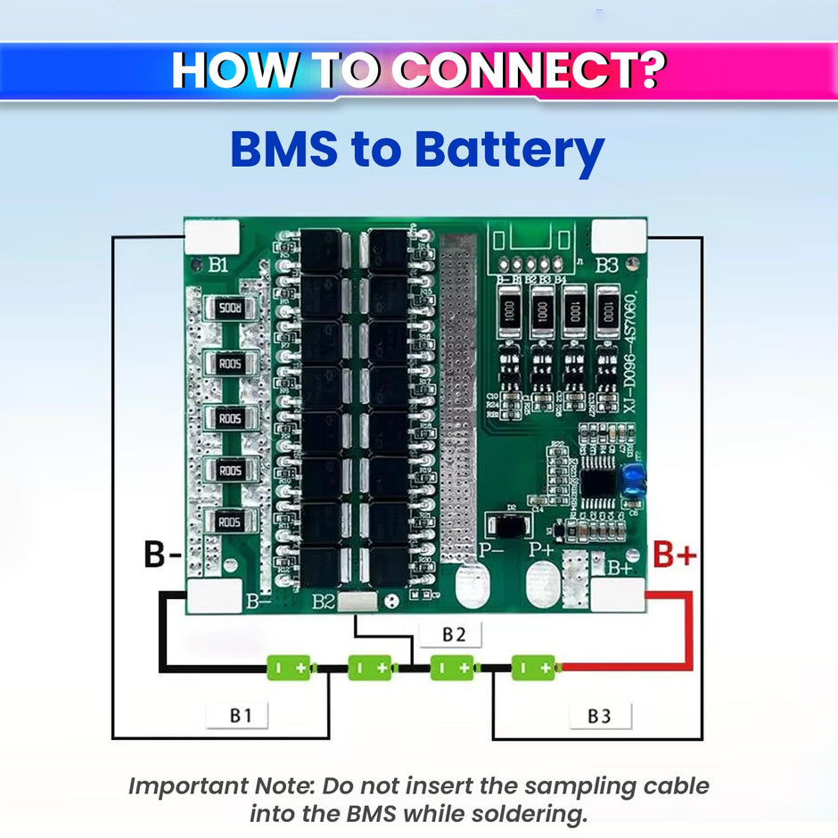 4S 12V 40A LiFePO4 BMS | Smart Battery Management System with Cell Balancing & Thermal Protection amiciKart