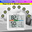 AS-55 Weather Station Hygrometer Thermometer with Clock – Temp & Humidity Display (1 Pc)