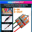 Secure Connect Plug Top with Color-Coded Wire Connector – 16A & 6A