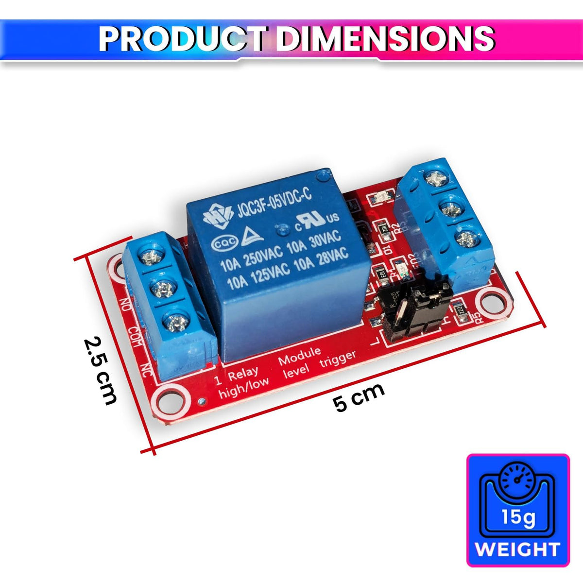 1channel Relay Module Module Arduino Component 1 Channel Relay Module 5V with Optocoupler – Arduino Compatible – amiciKart