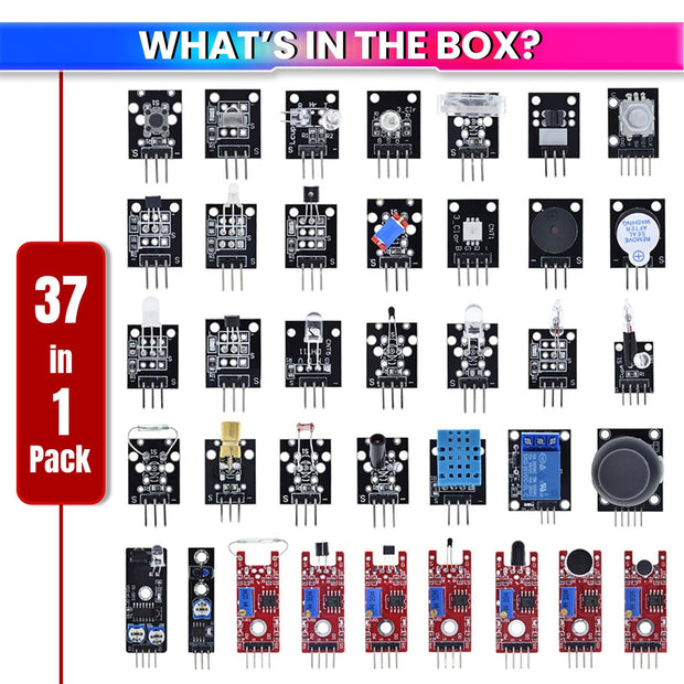 37-in-1 Sensor Module Kit for Raspberry Pi–Comprehensive IoT Starter Set for Beginners & Enthusiasts