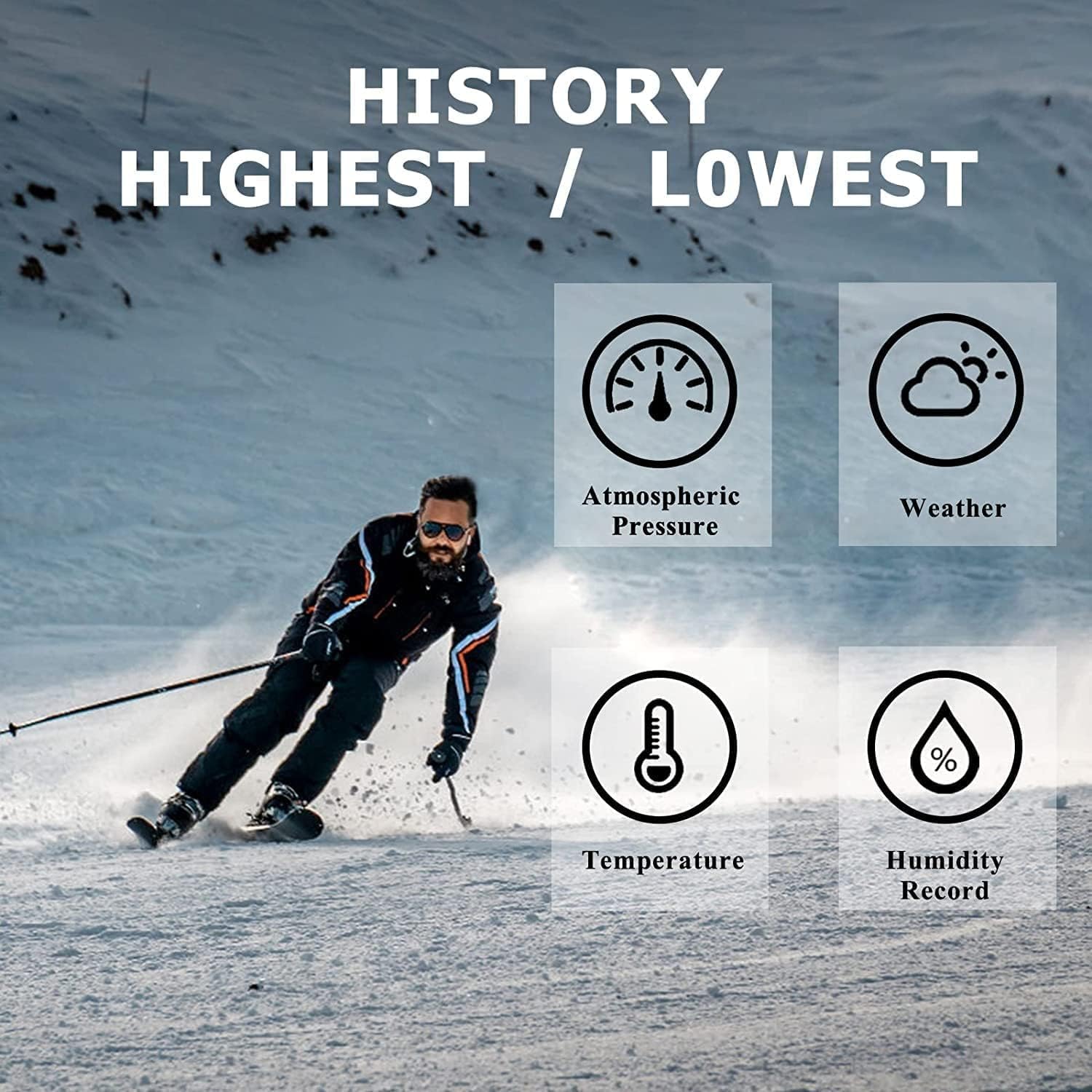 Rechargeable Altimeter with Barometer, Compass, GPS, Temp/Humidity, Alarm & Backlight amiciKart c0tmiz-hs.myshopify.com