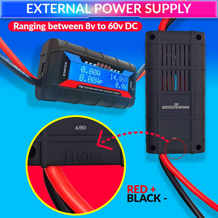 200A Solar Wind Power Analyzer, DC Watt Meter & Battery Tester with LCD Display