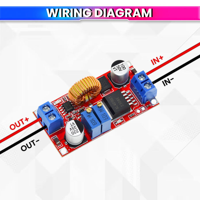 75W 5A DC-DC Buck Converter Module, 4-38V to 1.25-36V Step-Down Power Supply
