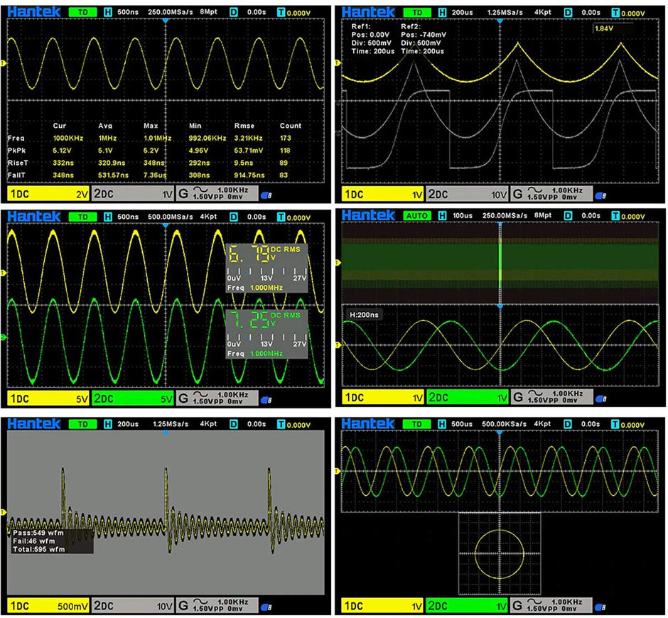 Hantek DSO2C10 Digital Oscilloscope 2 Channels 100Mhz USB Storage Oscilloscope 1GSa/s Sample Rate