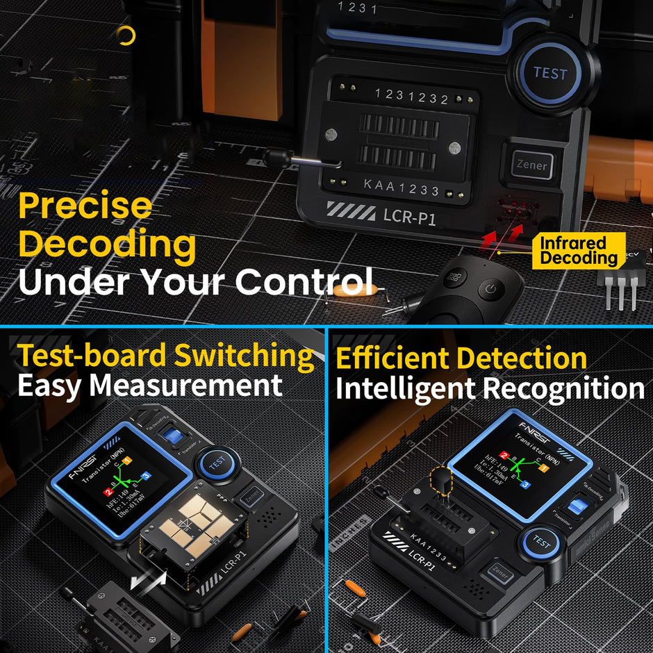 LCR-P1 Transistor & Capacitor Tester – 1.44'' Display, USB-C Rechargeable LCR Meter amiciKart c0tmiz-hs.myshopify.com