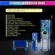 7S–16S 200A Smart BMS for LiFePO4 Battery Pack | Bluetooth App + Display