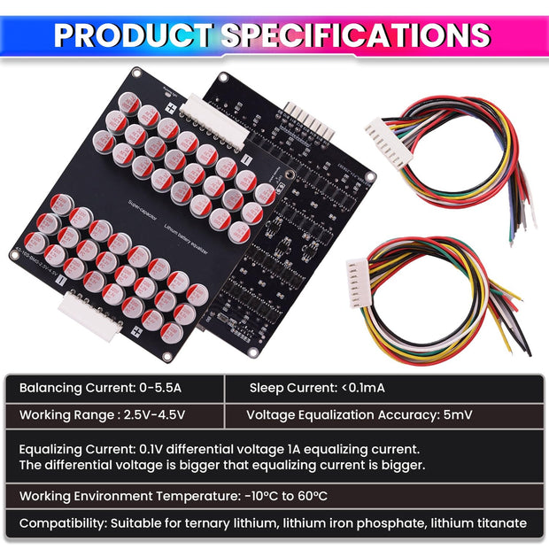 Active Balancer | Equalization Capacitor Board for Batteries | Energy Equalizer, Undervoltage Protection amiciKart c0tmiz-hs.myshopify.com