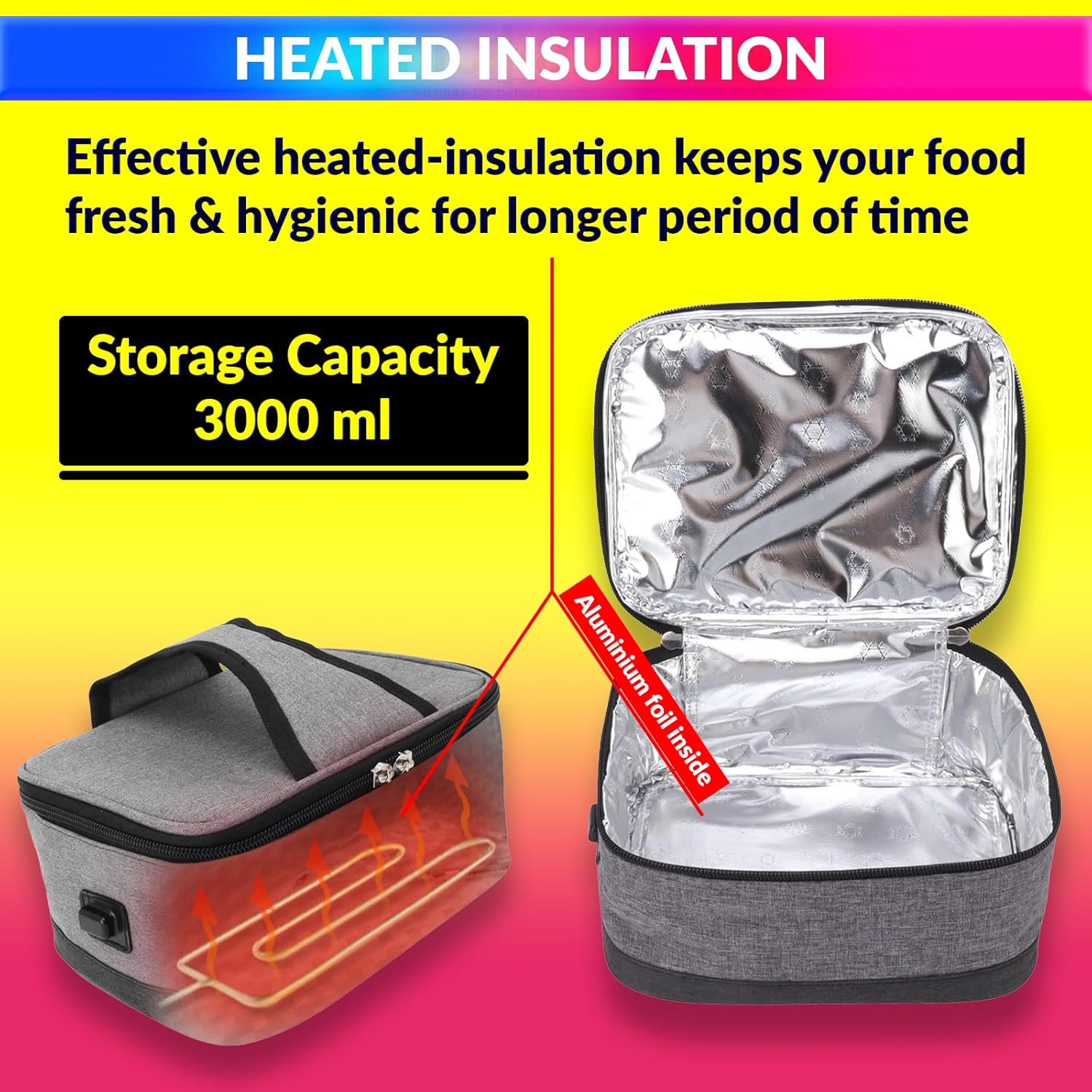 Electric Portable Heating Lunch Bag - USB Powered Bag for Reheating Cooked Meal amiciKart c0tmiz-hs.myshopify.com