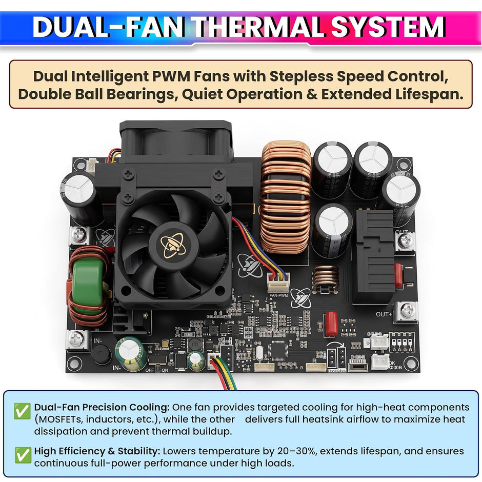XY12530S CNC DC Adjustable Power Supply Module 3750W 125V 30A with Color LCD Display