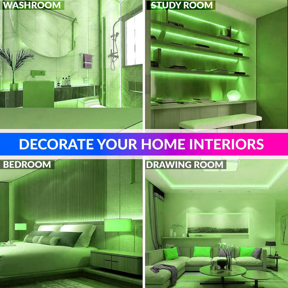 Green 5M LED Strip Light Flexible Waterproof Decorative String For Diwali, Christmas or Home Décor
