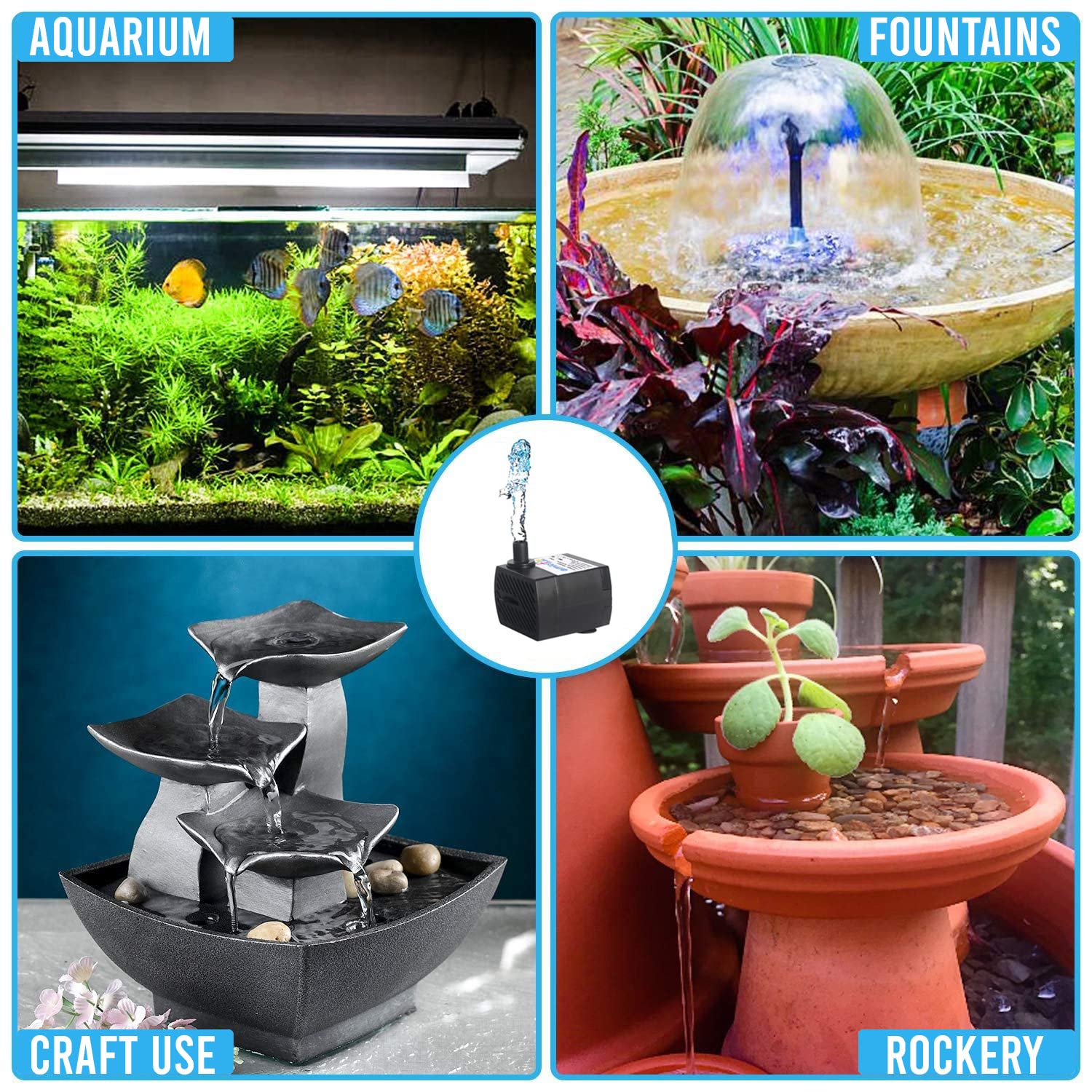 5W Submersible Water Pump for Mini Cooler, Aquarium (150LPH/1.2) amiciKart c0tmiz-hs.myshopify.com