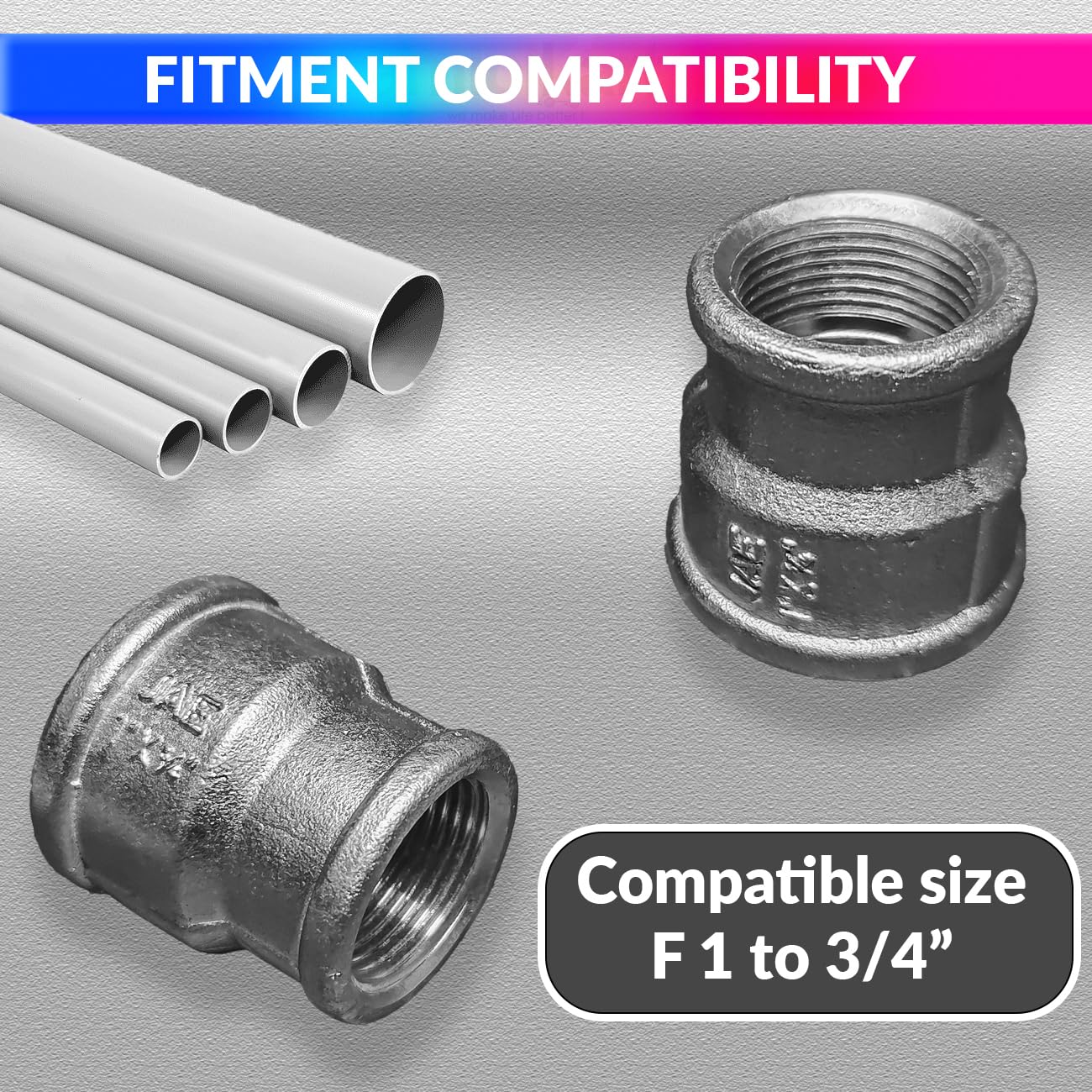 Water Pipe Connector, 1 Inch to 3/4 Inch Stainless Steel Leak-Proof & Easy Installation amiciKart c0tmiz-hs.myshopify.com