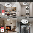 WiFi Smart Smoke Detector with App Alerts, 80dB Alarm & Temp/Humidity Monitor