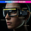 LED Safety Glasses with Dual Light (COB + Spotlight) | Motion Sensor Hands-Free Work Goggles