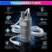 12V DC Submersible Water Pump 17W | 600L/H Flow 5m Lift | Aquarium, Fountain & Hydroponics