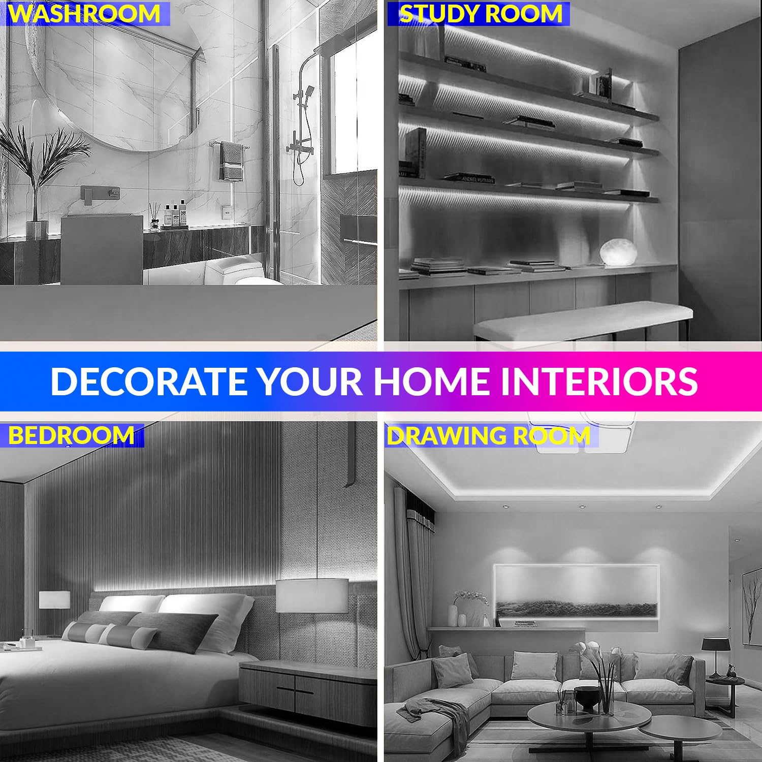 Cool-White 5M LED Strip Light Flexible Waterproof Decorative String For Christmas or Home Décor amiciKart c0tmiz-hs.myshopify.com