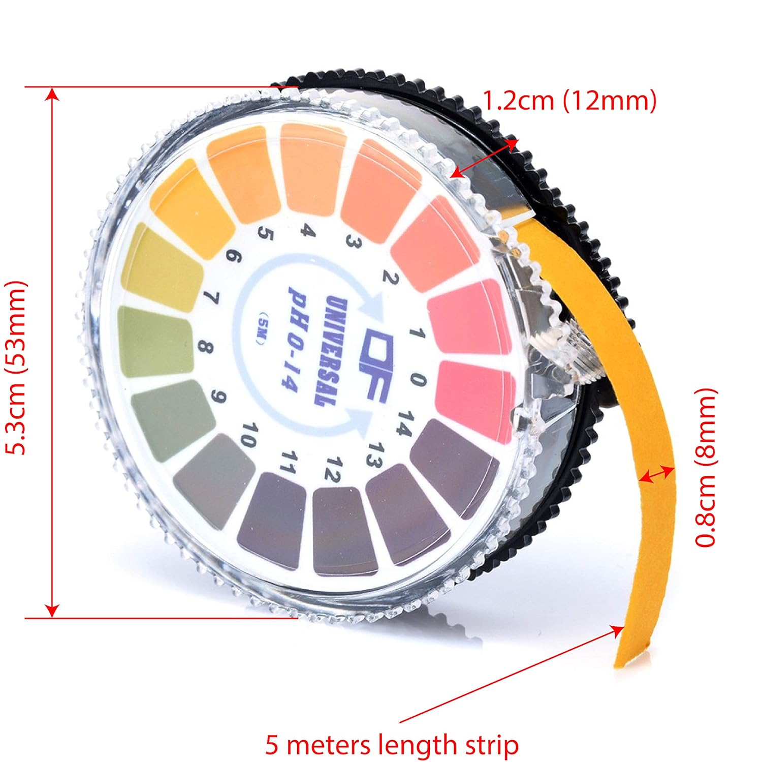 amiciKart 5 Meter PH Test Strips Acid Test Paper Water Litmus Testing Kit