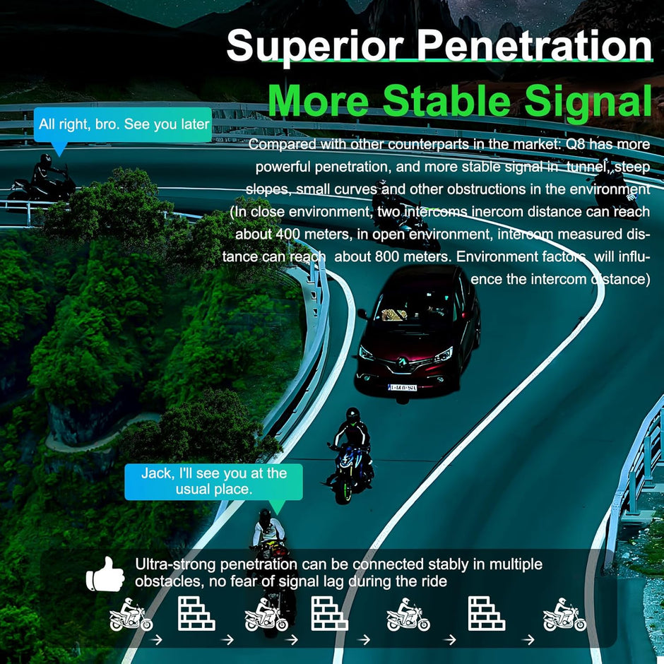 EJEAS Q8 Motorcycle Helmet Bluetooth Headset amiciKart c0tmiz-hs.myshopify.com