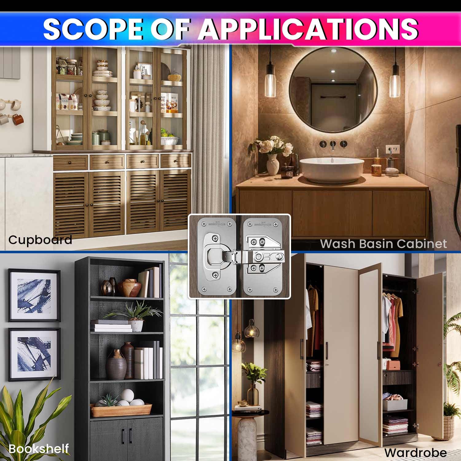 Hinge Repair Plate Kit | Stainless Steel (SS202) Door Hinge Reinforcement | Fix Loose Cabinet Hinges amiciKart c0tmiz-hs.myshopify.com