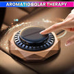Rotating Car Air Freshener with Natural Walnut Body, Solar Powered Aromatherapy Diffuser