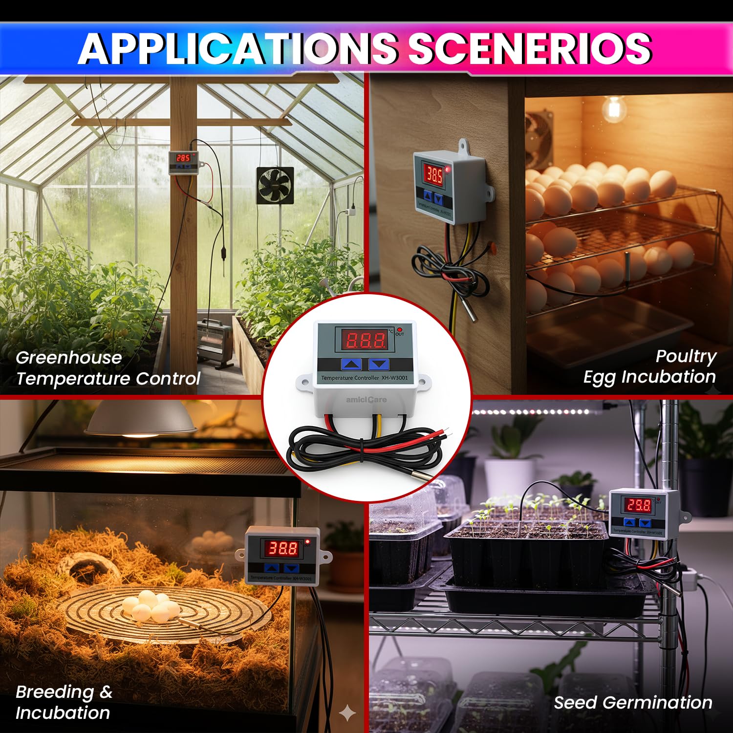 Intelligent Digital Thermostat AC 220V 1500W Temperature Controller Switch