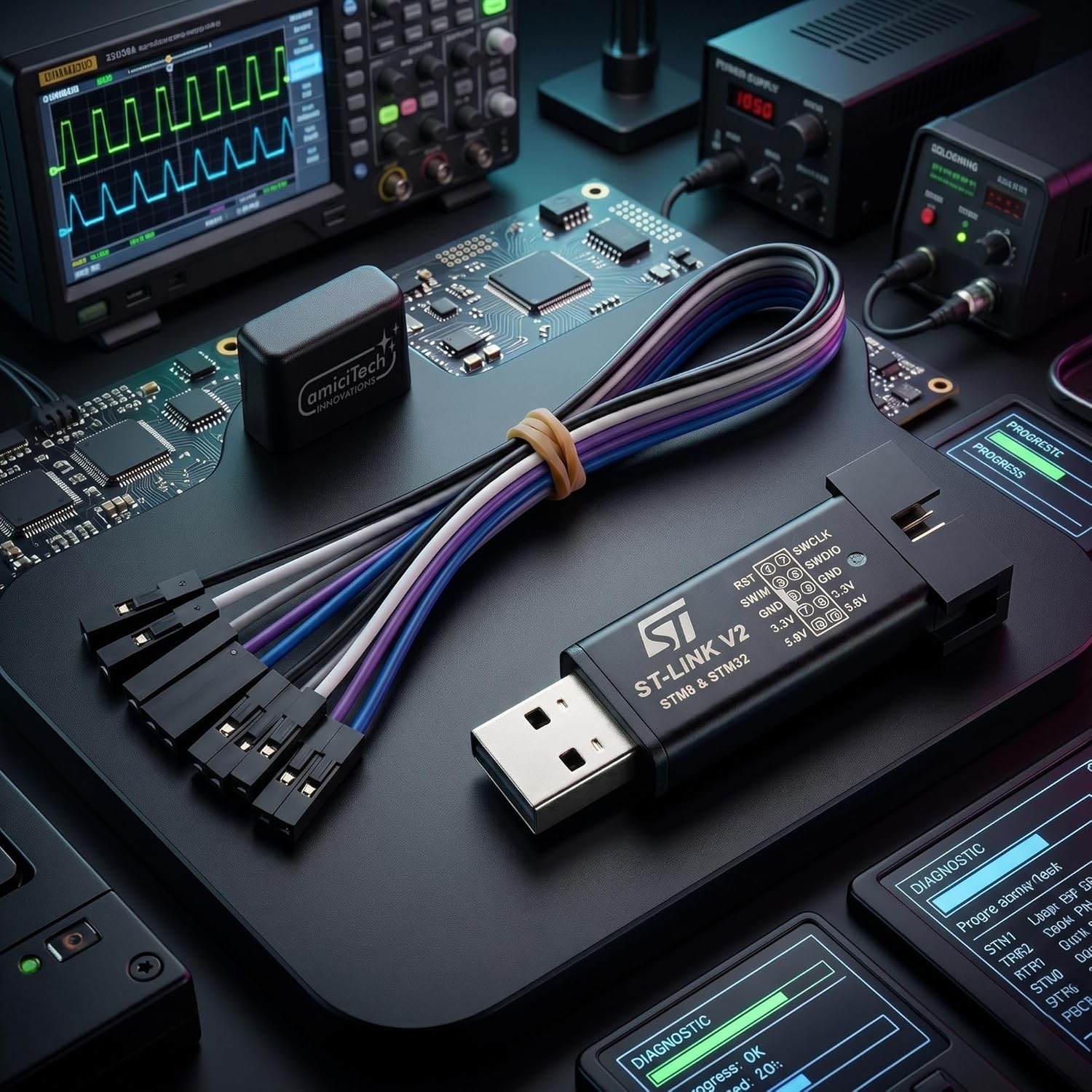 ST-Link V2 Mini STM8/STM32 Programmer & Debugger with SWD/SWIM for STM32 Development