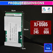 6S–24S LiFePO4 BMS 60A Battery Protection Board for 24V–72V Battery Packs
