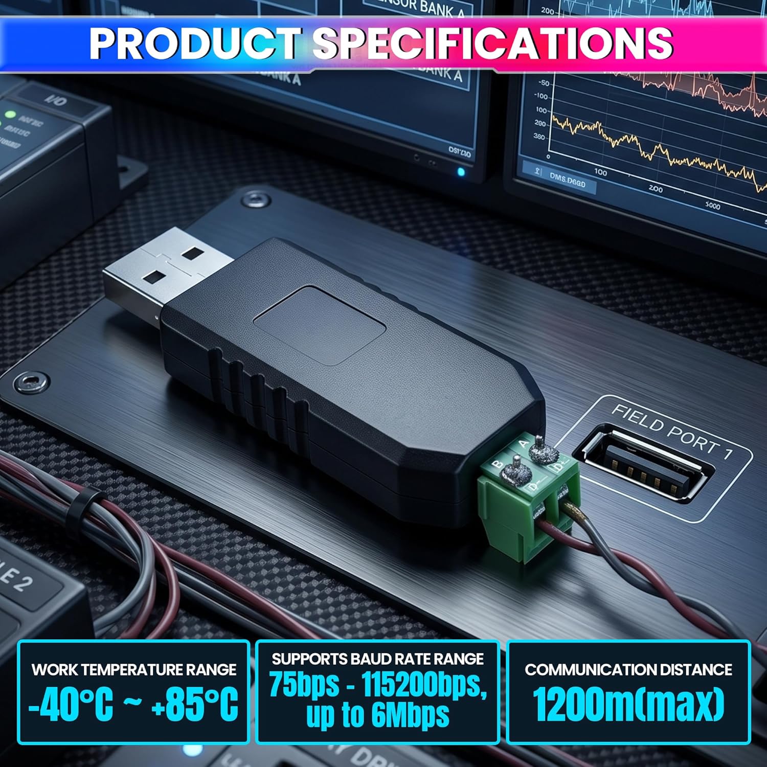 USB to RS485 Converter Adapter Module | USB 2.0 to RS485 Serial Communication Converter