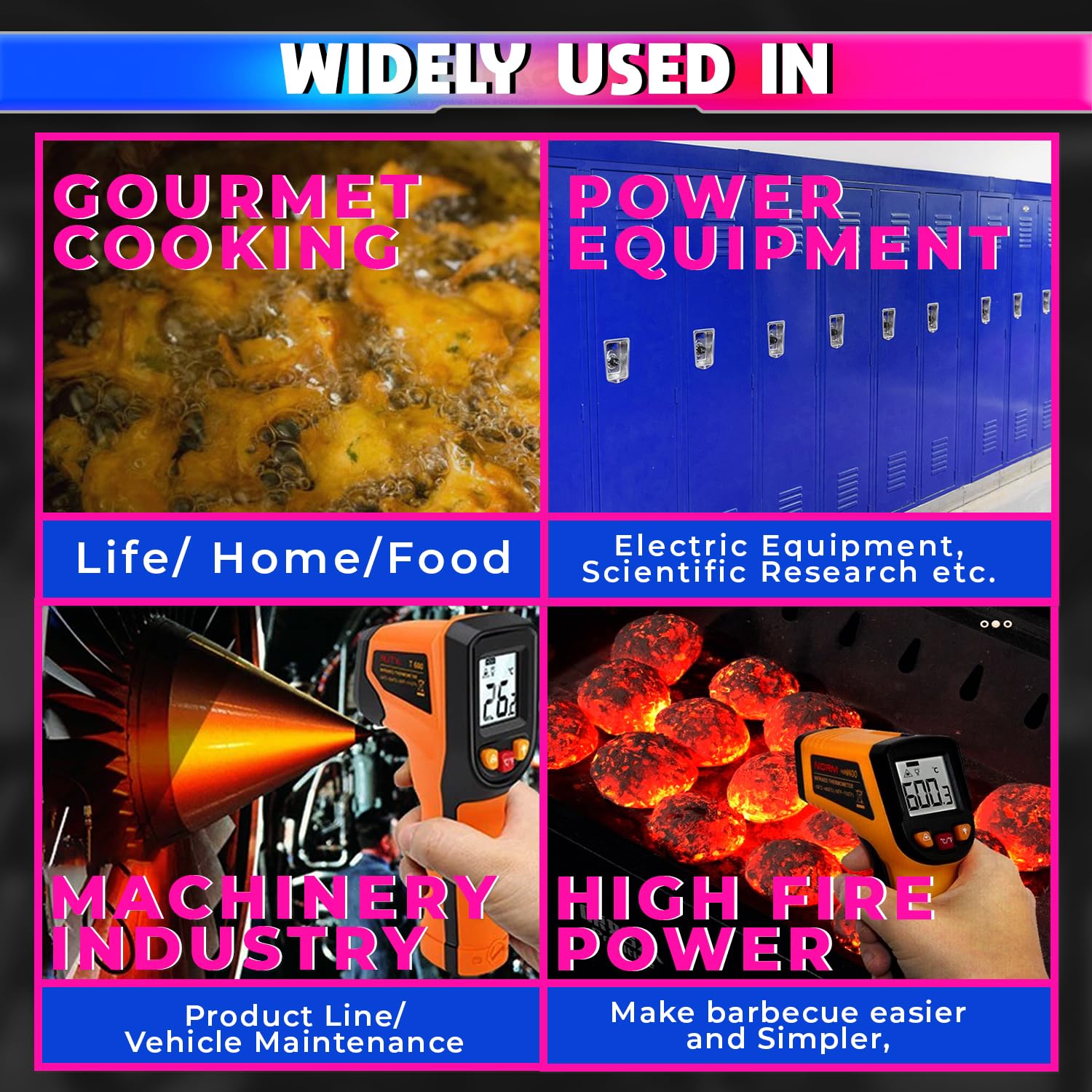 Infrared Thermometer for Industrial Use, -50°C to 600°C Laser Temperature Gun with Fast Measurement amiciKart c0tmiz-hs.myshopify.com